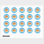 Sticker Rond Illustration de caramel de crème (Feuille)