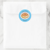 Sticker Rond Illustration de caramel de crème (Sac)