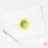 Sticker Rond Illustration de caricature de laitue (Enveloppe)