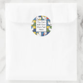 Sticker Rond Illustration de chat artistique de style mondrien (Sac)