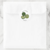 Sticker Rond Illustration de chaux Kaffir (Sac)