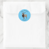 Sticker Rond Illustration de chèvre de Markhor (Sac)