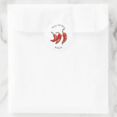Sticker Rond Illustration de chili (Sac)