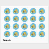 Sticker Rond Illustration de citron (Feuille)
