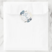 Sticker Rond Illustration de congé du cadre d'or Hexagon (Sac)