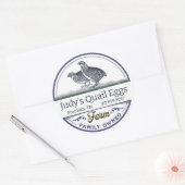 Sticker Rond Illustration de dessin animé d'œufs de caille Auto (Enveloppe)