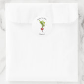 Sticker Rond Illustration de dessin Radish (Sac)