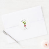 Sticker Rond Illustration de dessin Radish (Enveloppe)