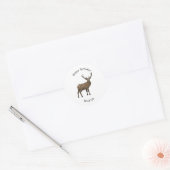 Sticker Rond Illustration de dessin sur le cerf (Enveloppe)