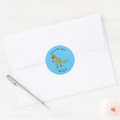 Sticker Rond Illustration de dinosaure T rex drôle (Enveloppe)
