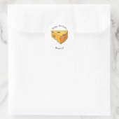 Sticker Rond Illustration de fromage (Sac)