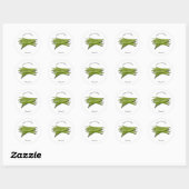 Sticker Rond Illustration de haricots verts (Feuille)