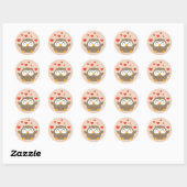 Sticker Rond Illustration de I Owl You (Feuille)