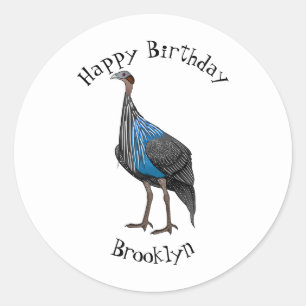 Sticker Rond Illustration de la caricature de la vautour