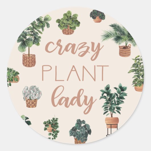 Sticker Rond Illustration de la plante Lady (Devant)