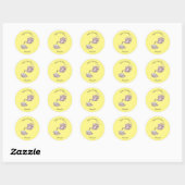 Sticker Rond Illustration de la série Teacup (Feuille)