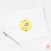 Sticker Rond Illustration de la série Teacup (Enveloppe)