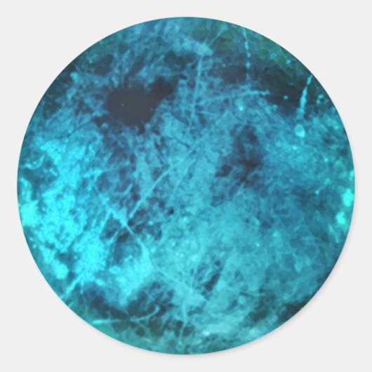 Sticker Rond Illustration de la surface radioactive salée de l' (Devant)
