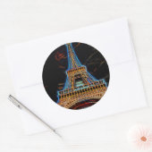Sticker Rond Illustration de la Tour Eiffel - Paris, France (Enveloppe)