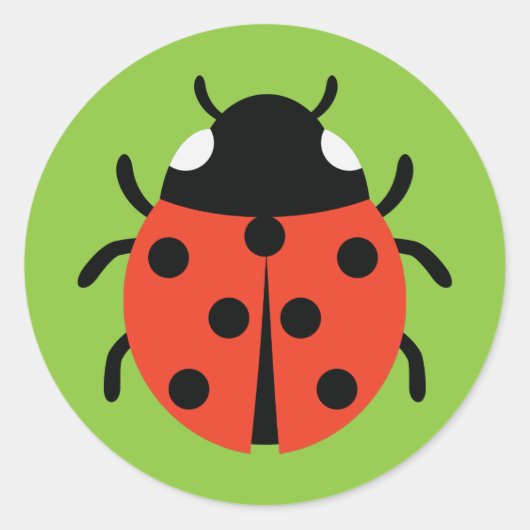 Sticker Rond Illustration de Ladybug (Devant)