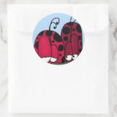 Sticker Rond Illustration de Ladybug d'amour non demandé (Sac)
