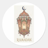 Sticker Rond Illustration de lanterne de Ramadan orientale (Devant)
