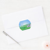 Sticker Rond Illustration de l'énergie renouvelable (Enveloppe)