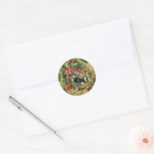Sticker Rond Illustration de l'esprit de Noël présent Scrooge (Enveloppe)