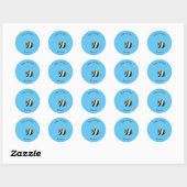 Sticker Rond Illustration de l'idole mauresque (Feuille)