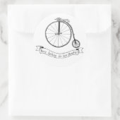 Sticker Rond Illustration de Penny Farthing (Sac)