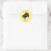 Sticker Rond Illustration de piano (Sac)