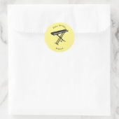 Sticker Rond Illustration de piano clavier (Sac)