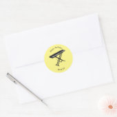 Sticker Rond Illustration de piano clavier (Enveloppe)