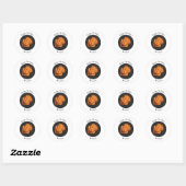 Sticker Rond Illustration de poulet rôti (Feuille)