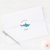 Sticker Rond Illustration de requin marteau (Enveloppe)
