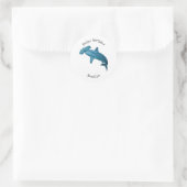 Sticker Rond Illustration de requin marteau (Sac)