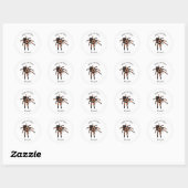 Sticker Rond Illustration de Tarantula (Feuille)