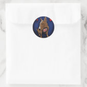 Sticker Rond Illustration de Taureau Terrier anglais (Sac)