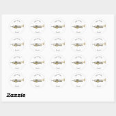 Sticker Rond Illustration de trompette (Feuille)