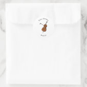 Sticker Rond Illustration de violoncelle (Sac)