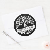 Sticker Rond Illustration De Yggdrasil Celtic Tree Of Life (Enveloppe)