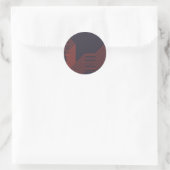 Sticker Rond Illustration décorative à la mode simple cool oran (Sac)
