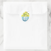 Sticker Rond Illustration des fruits de l'aquarelle des raisins (Sac)