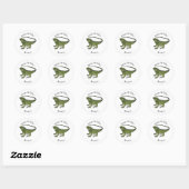 Sticker Rond Illustration d'Iguana (Feuille)
