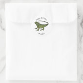 Sticker Rond Illustration d'Iguana (Sac)