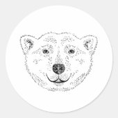 Sticker Rond Illustration d'illustration d'une ligne de face d' (Devant)