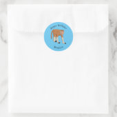 Sticker Rond Illustration drôle de singe proboscis (Sac)