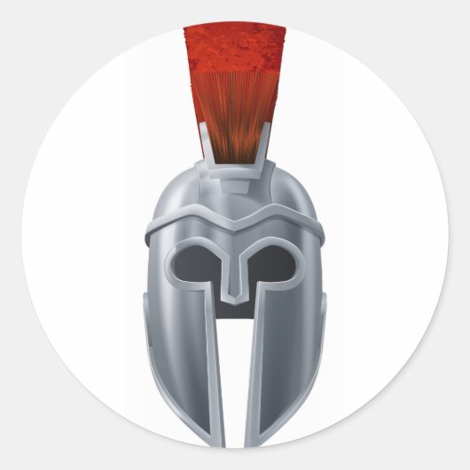 Sticker Rond Illustration du casque spartiate (Devant)