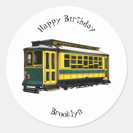 Sticker Rond Illustration du chariot Mata (Devant)