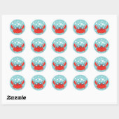 Sticker Rond Illustration du crabe de Specky (Feuille)